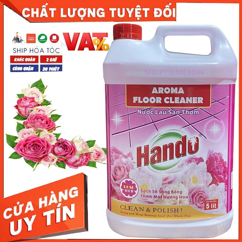 Nước Thơm Lau Sàn Nhà Hando Can 5L Hương Lavender