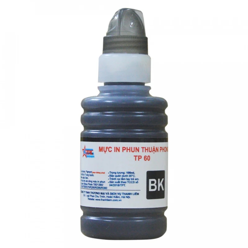 Mực in phun Thuận Phong PIGMENT (không phai) TP60 (100ml) dùng cho máy in phun Epson