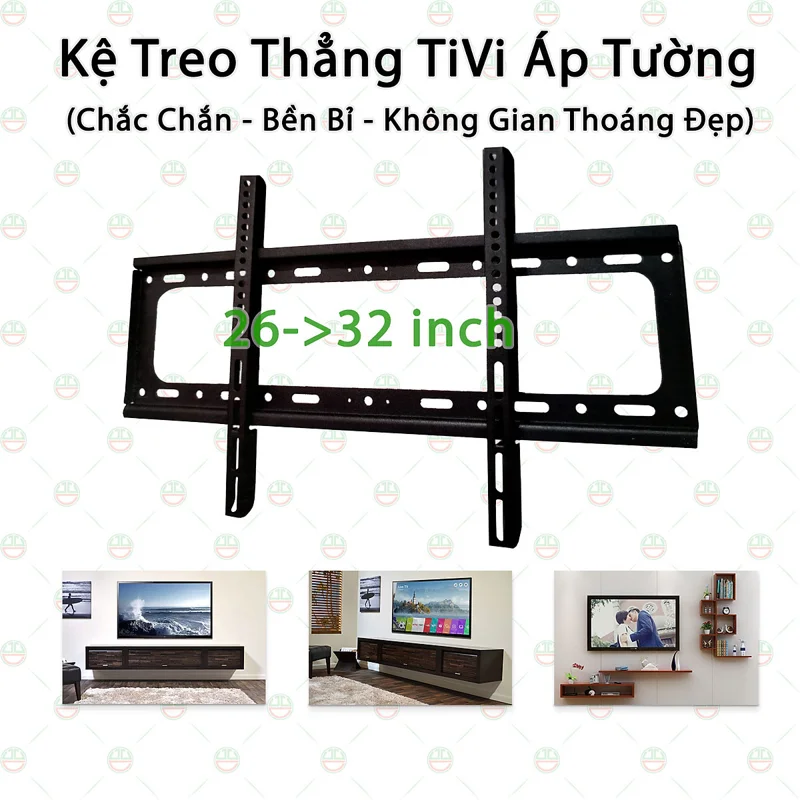 Khung Treo Tivi Thẳng KhoNCC Hàng Chính Hãng - KLM-KTTVT4X6X (Đen)