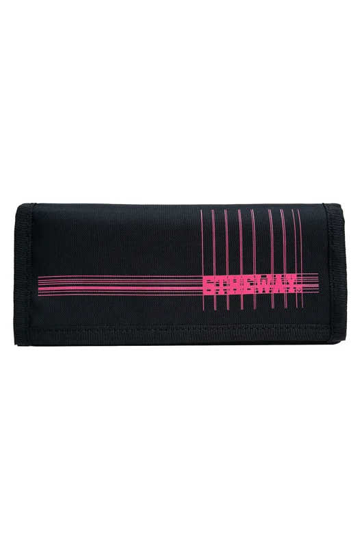 Ví Dài Đen Chữ Hồng 5THEWAY aka /PUBLIC ICON/ LONG WALLET in HOT PINK