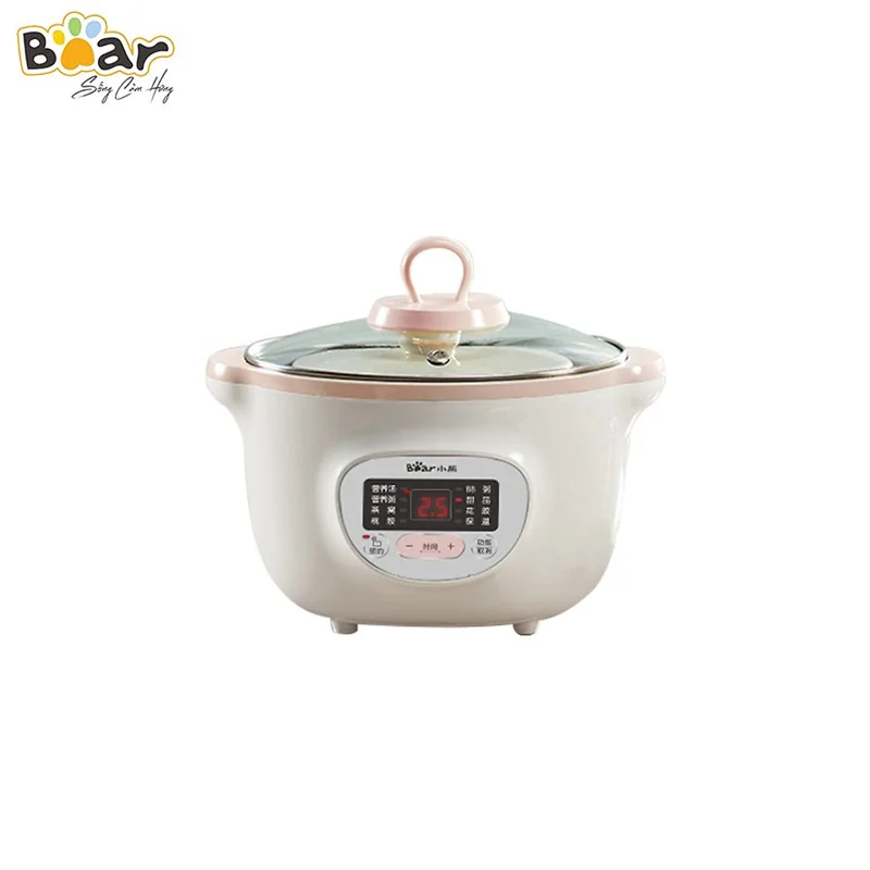 Nồi Nấu Chậm 1,6L Bear SUBE002 Đa Năng Nấu Cháo, Chưng Yến Bản Quốc Tế - Hàng Chính Hãng