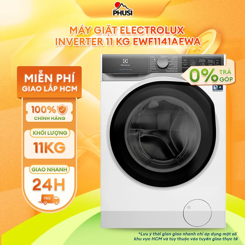 Máy giặt Electrolux inverter EWF1141AEWA 11kg. ( hàng chính hãng)