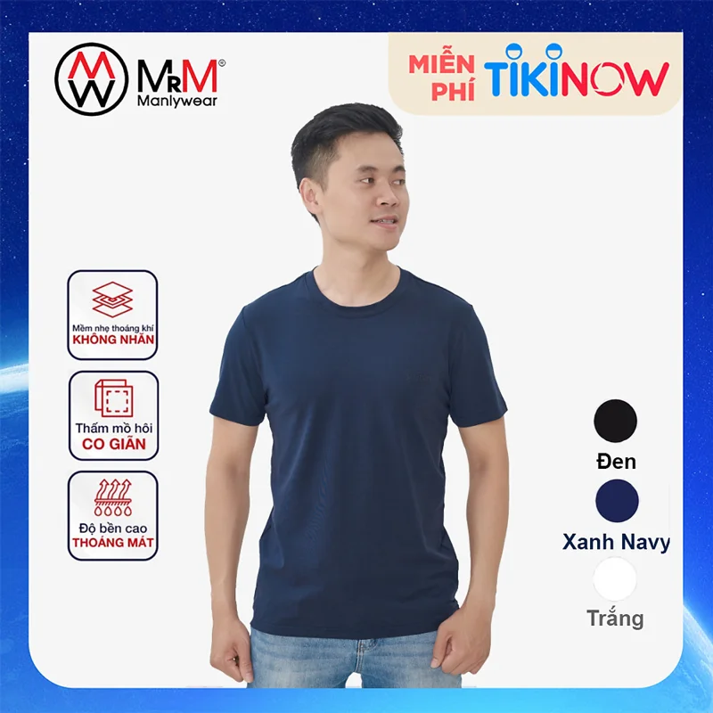 Áo thun nam Cotton Compact Premium trẻ trung năng động thấm hút mồ hôi co giãn 4 chiều MRM Manlywear