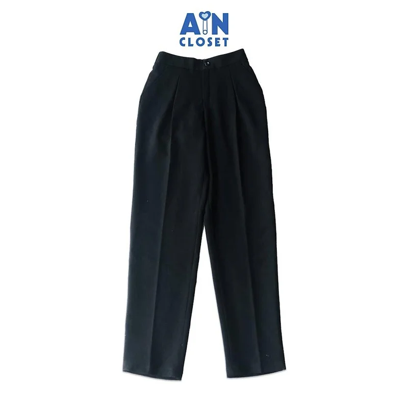 Quần baggy đen cho mẹ cotton Âu - AICDMEWN5RIB - AIN Closet