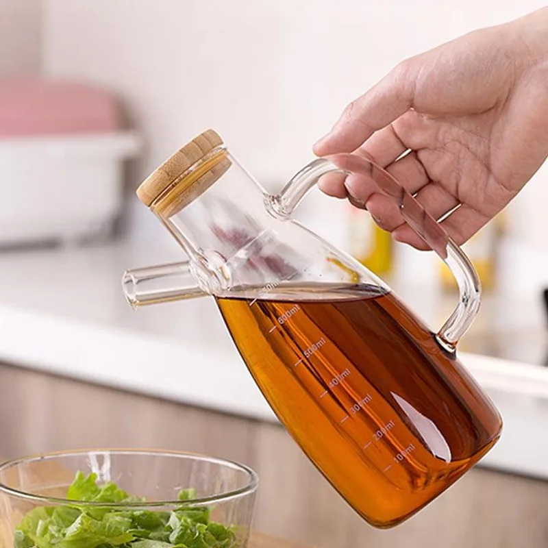 Bình đựng gia vị lỏng, dầu ăn, mắm, dầu oliu thân bầu 650ml