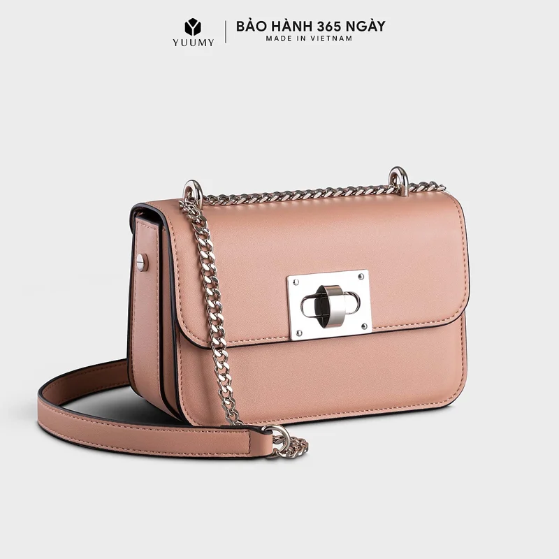 Túi Yuumy ( Thời trang nữ size 18 phối khóa xoay - Túi đeo chéo da Seasand YN142 )
