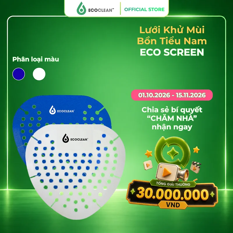 Lưới Khử Mùi Bồn Tiểu Nam, Khử Mùi Nhà Vệ Sinh - Ecoclean - Eco Screen