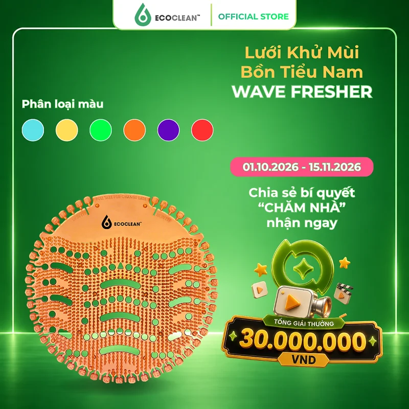 Lưới Khử Mùi Bồn Tiểu Nam & Ống Cống - Wave Fresher - Nhập khẩu Singapore và Mỹ