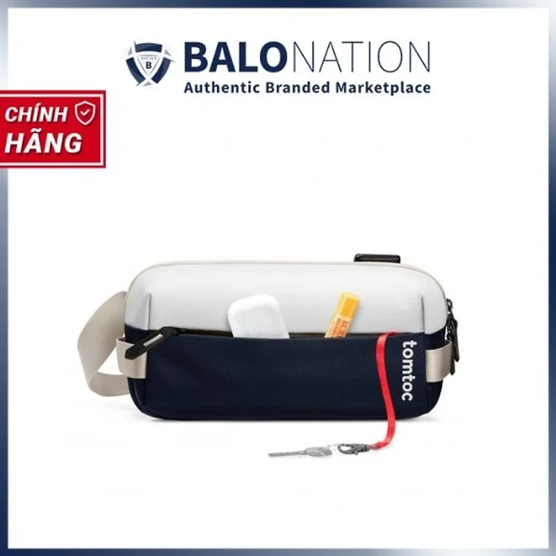 TÚI ĐEO CHÉO TOMTOC (USA) LIGHTWEIGHT SLING BAG INKY BLUE H02-A04B01 - HÀNG CHÍNH HÃNG