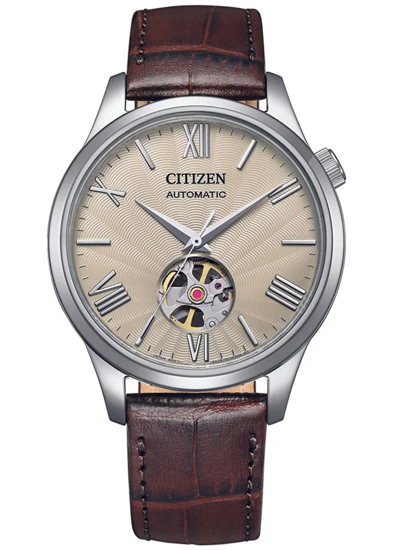 Đồng Hồ Nam Citizen Dây Da Máy Cơ-Automatic NH9130-17A - Mặt Trắng (Sapphire)