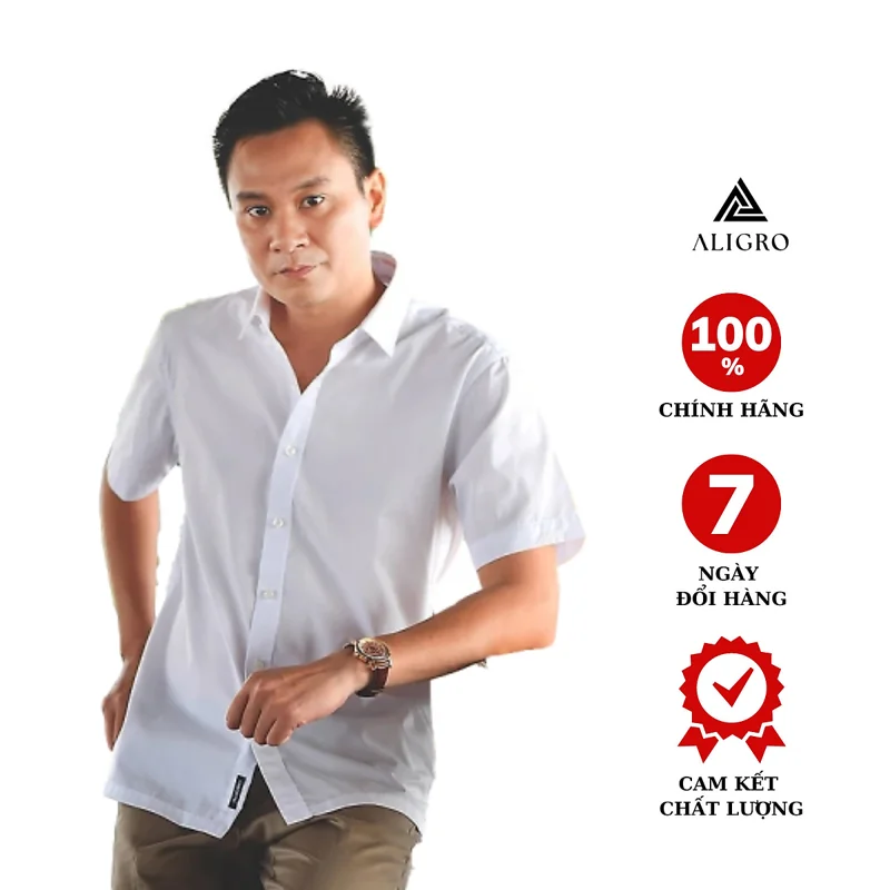 Áo Sơ Mi Cộc Tay Nam Aligro ALGS-C63-M