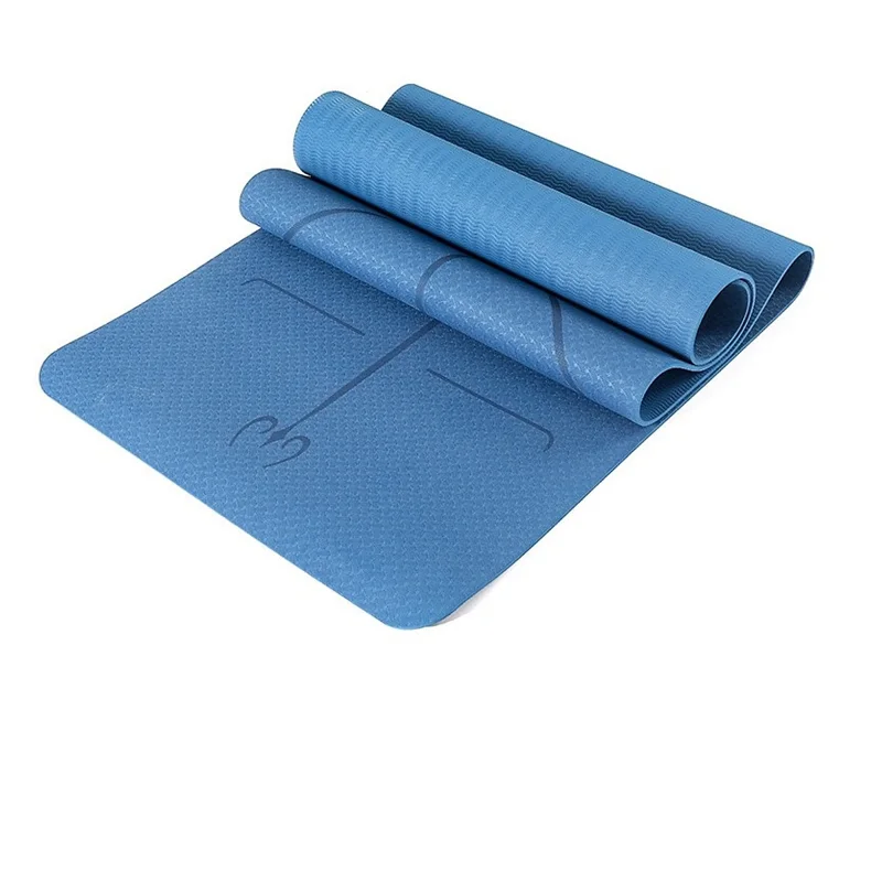 Thảm tập yoga định tuyến TPE 6mm 1 lớp (Kèm túi và dây buộc)