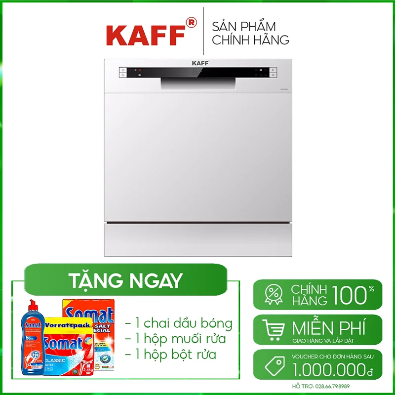 Máy rửa chén âm bán phần KAFF KF-SW800 - Sản phẩm chính hãng