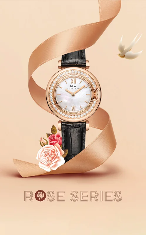 Đồng Hồ Nữ I&W Carnival 3011L Chính Hãng BH 24T Chịu Nước 30m Kính Chống Xước Dây Da Cao Cấp ( Máy Quartz)