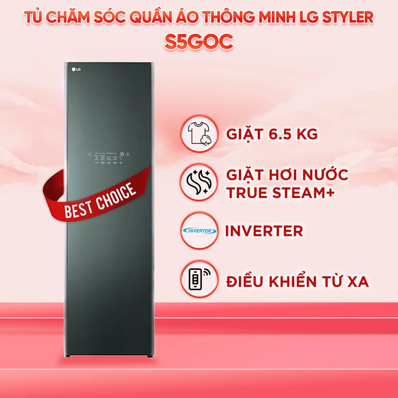 S5GOC - Tủ chăm sóc quần áo thông minh LG S5GOC - Hàng chính hãng (chỉ giao HCM)