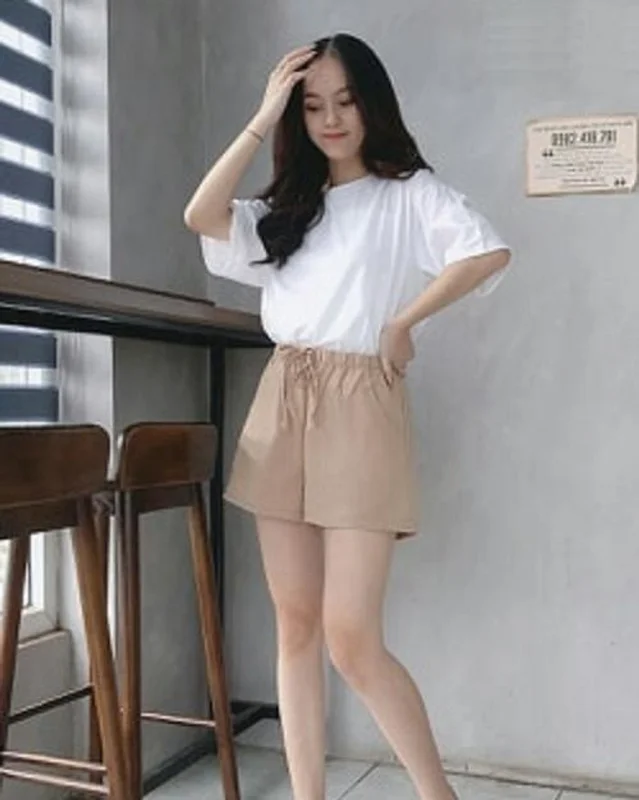 Quần short đũi lụa nữ