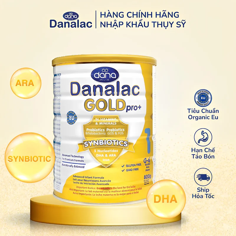 Sữa Danalac Gold Pro+ Số 1 Cho Bé 0- 6 Tháng Hỗ Trợ Bé Ăn Ngon Tiêu Hóa Tốt