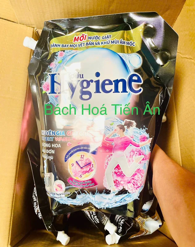 Nước Giặt Xả Đậm Đặt HYGIENE Túi 1800ml Sạch mọi viết bẩn - hương thơm tươi mát cả ngày dài