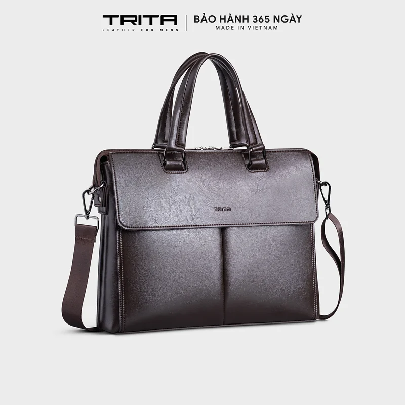 Cặp công sở Trita ( Thời trang nam phối ngăn - Cặp da TCA20 )