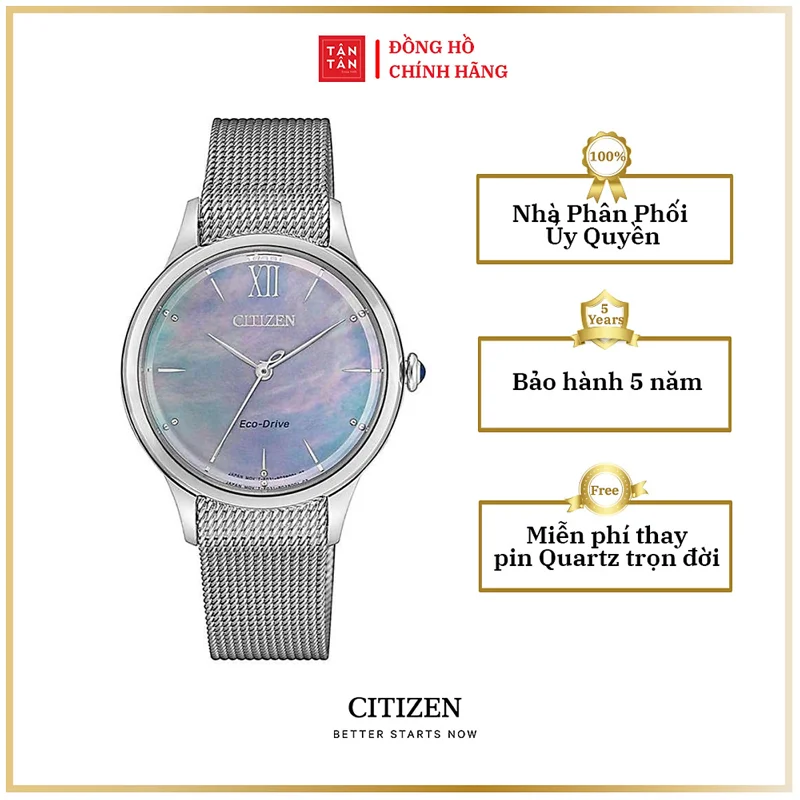 Đồng hồ Nữ Citizen Eco-Drive EM0810-84N 32.5mm