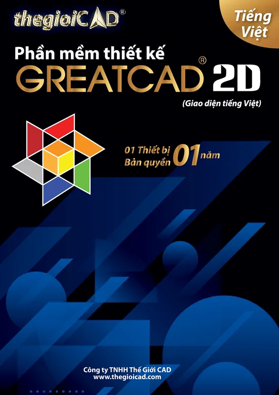 Phần mềm thiết kế GreatCAD phiên bản chuyên nghiệp năm 2026 – Hàng chính hãng - Giao diện Quốc tế (10 ngôn ngữ)