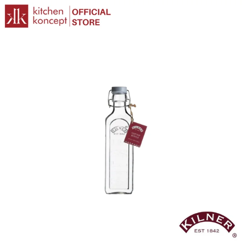 Kilner - Chai thủy tinh nút xám - 0.3L/0.6L/1L
