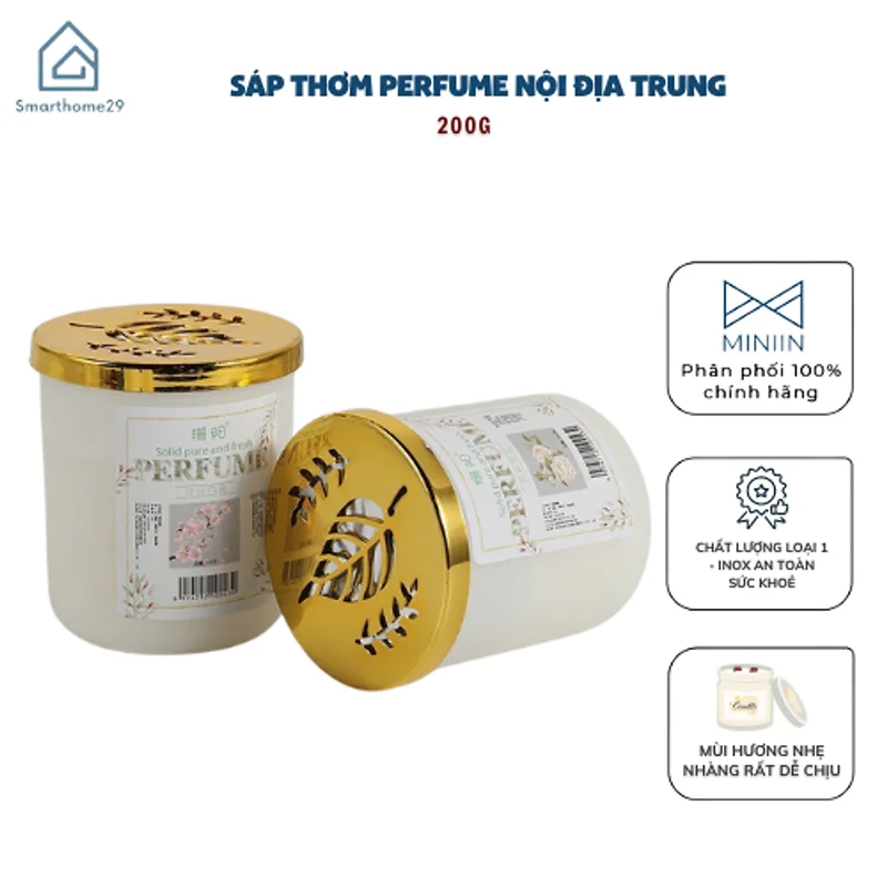 Sáp Thơm Phòng Khử Mùi  200g Nội Địa Trung, Lọ Thơm Phòng Vệ Sinh Lưu Hương Lâu Cho Không Gian Luôn Sạch Và Thơm - HÀNG CHÍNH HÃNG MINIIN
