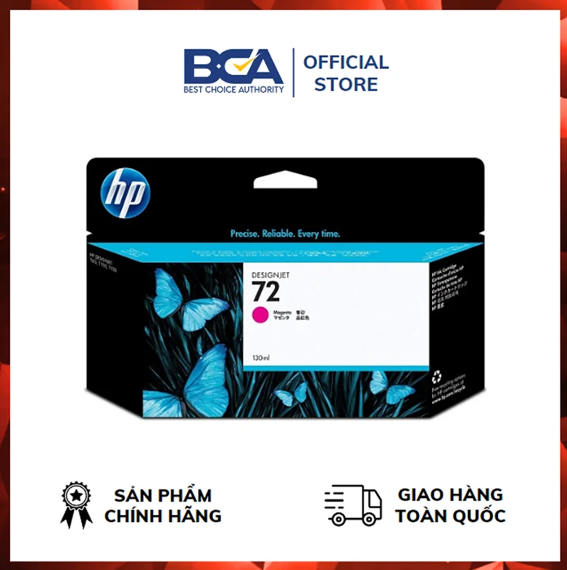 Mực in HP 72 130-ml Magenta DesignJet Ink Cartridge (C9372A) - Hàng chính hãng