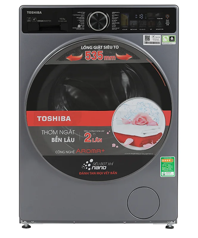 Máy giặt Toshiba Inverter 10.5 kg TW-T25BZU115MWV(MG) - Hàng chính hãng - Chỉ giao HCM