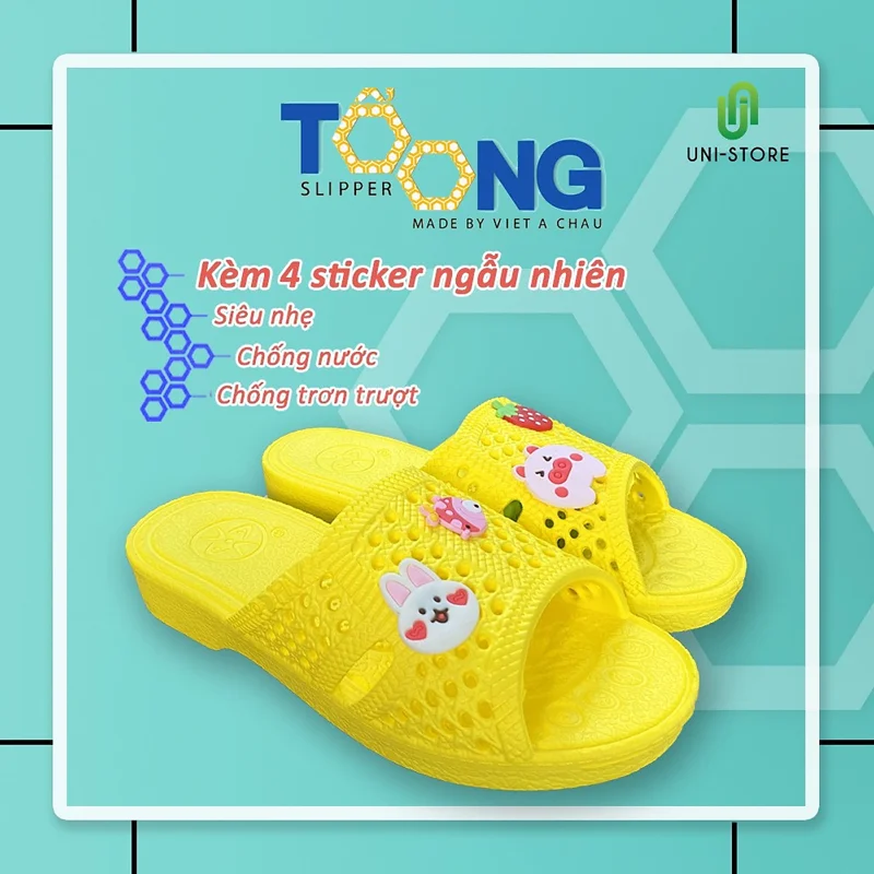 Dép tổ ong [Size 35-38] KÈM STICKER NGẪU NHIÊN cao cấp siêu bền, siêu nhẹ, chống trơn trượt