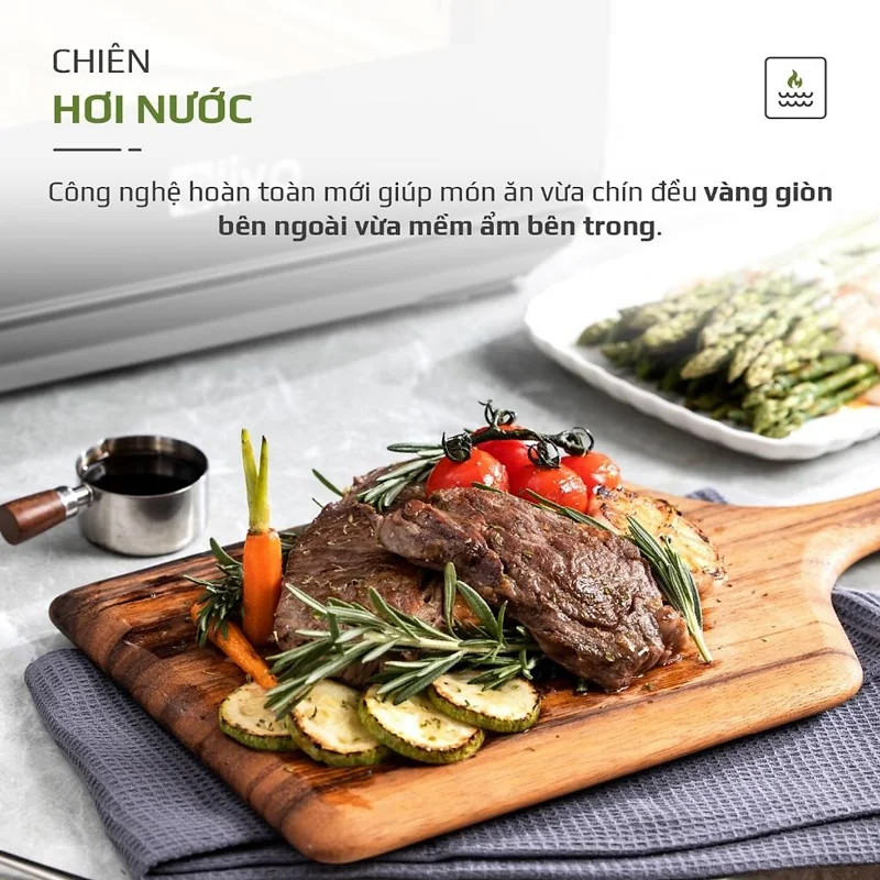 Nồi Chiên Hơi Nước OLIVO SF16 PRO - 56 Chức Năng, Dung Tích 16L, Công Suất 2800W, Hàng Chính Hãng
