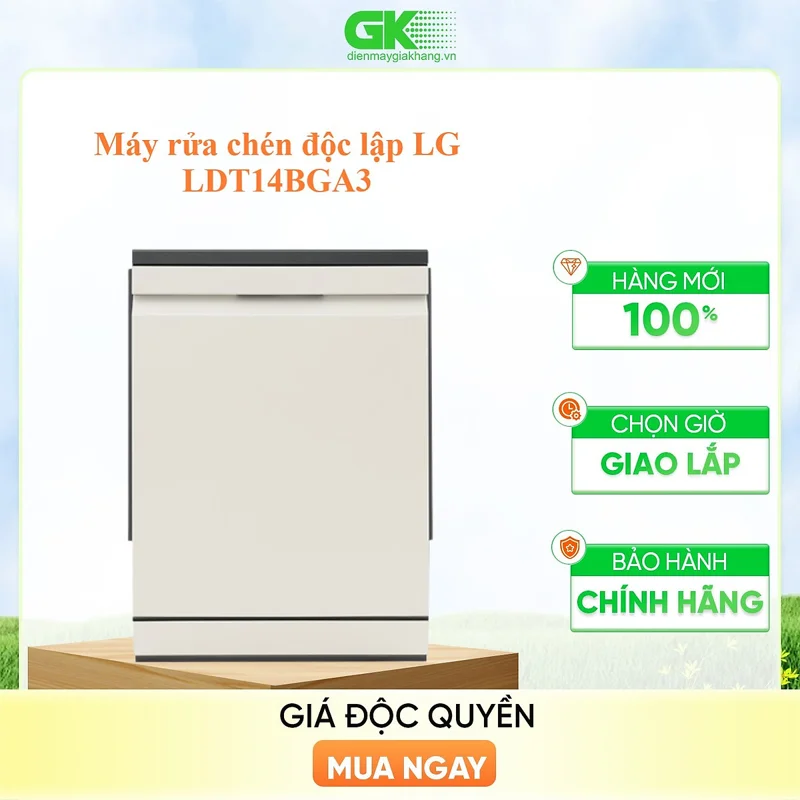 LDT14BGA3 - Máy rửa chén độc lập LG LDT14BGA3 - Hàng Chính Hãng - Chỉ Giao Hồ Chí Minh