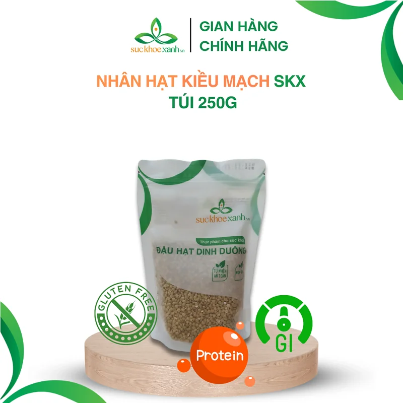 Nhân Hạt Kiều Mạch (Ba Khía) Sức Khỏe Xanh Giàu Dinh Dưỡng Túi 250g Nhập khẩu chính ngạch từ Trung Quốc