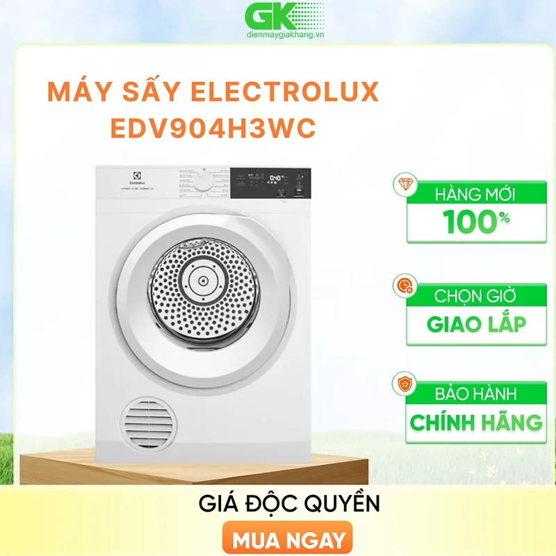 Máy sấy thông hơi Electrolux UltimateCare 9 kg EDV904H3WC - HÀNG CHÍNH HÃNG - CHỈ GIAO HCM