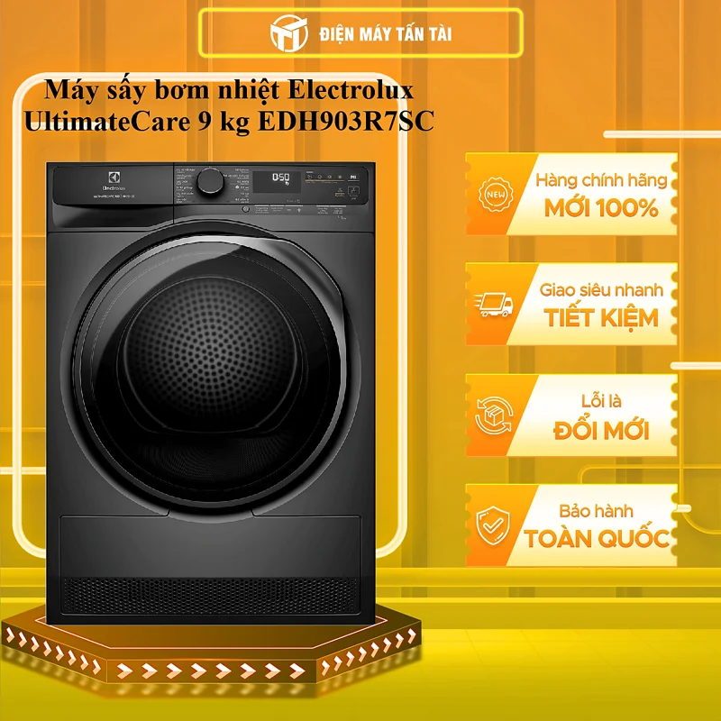 Máy sấy bơm nhiệt Electrolux UltimateCare 9 kg EDH903R7SC - HÀNG CHÍNH HÃNG - CHỈ GIAO HCM
