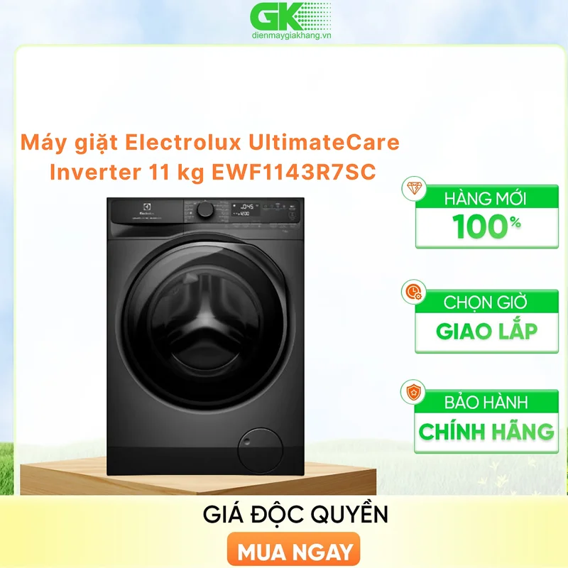 Máy giặt Electrolux UltimateCare 700 Inverter 11 kg EWF1143R7SC - HÀNG CHÍNH HÃNG - CHỈ GIAO HCM