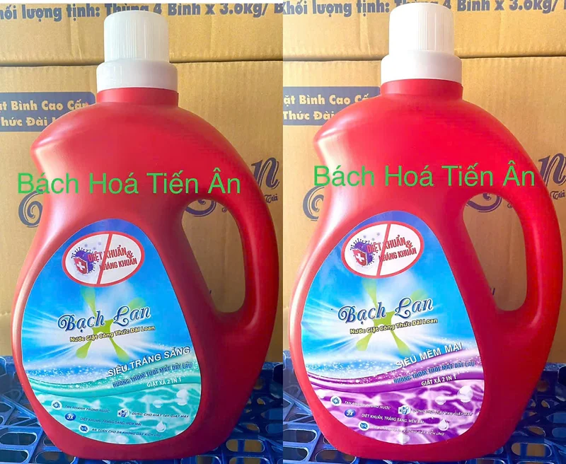 Nước giặt Bạch Lan Siêu mềm mại diệt khuẩn chai 3.6 kg công thức từ Đài Loan