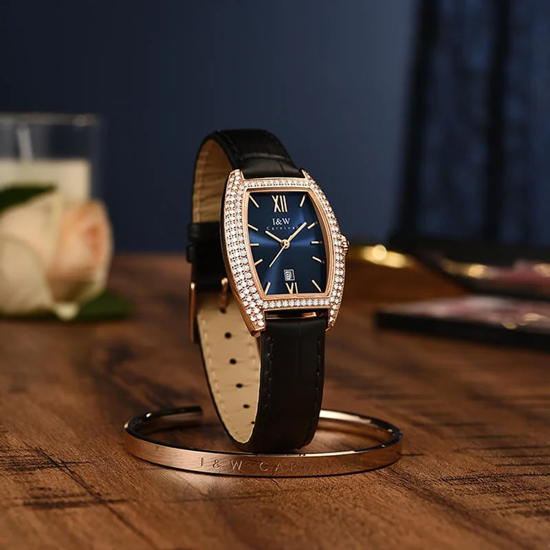 Đồng Hồ Nữ I&W Carnival 537L Chính Hãng BH 60T Chịu Nước 30m Kính Chống Xước Dây Da Cao Cấp ( Máy Quartz)