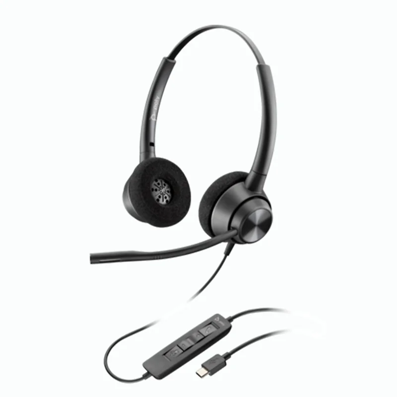 Tai nghe có dây Poly EncorePro 320 Stereo USB-C/A TAA - Hàng Chính Hãng