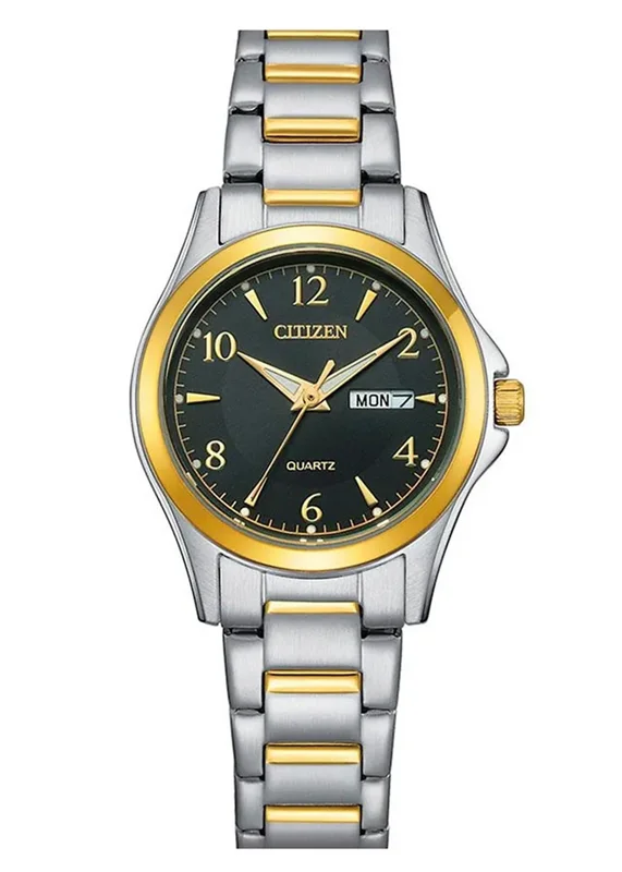 Đồng Hồ Nữ Citizen Pin-Quartz Dây Thép Không Gỉ EQ0614-52E - Mặt Đen (27.5mm)