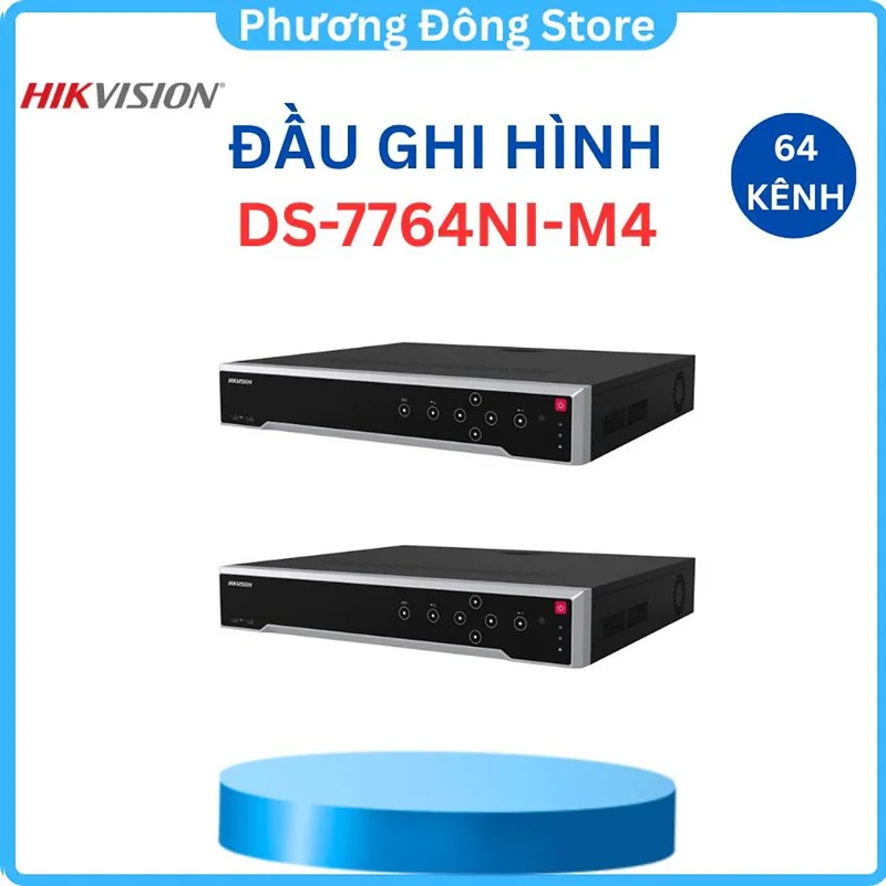 Đầu ghi hình camera IP HIKVISION 1.5U 8K NVR 64 kênh DS-7764NI-M4 ,.-Hàng chính hãng