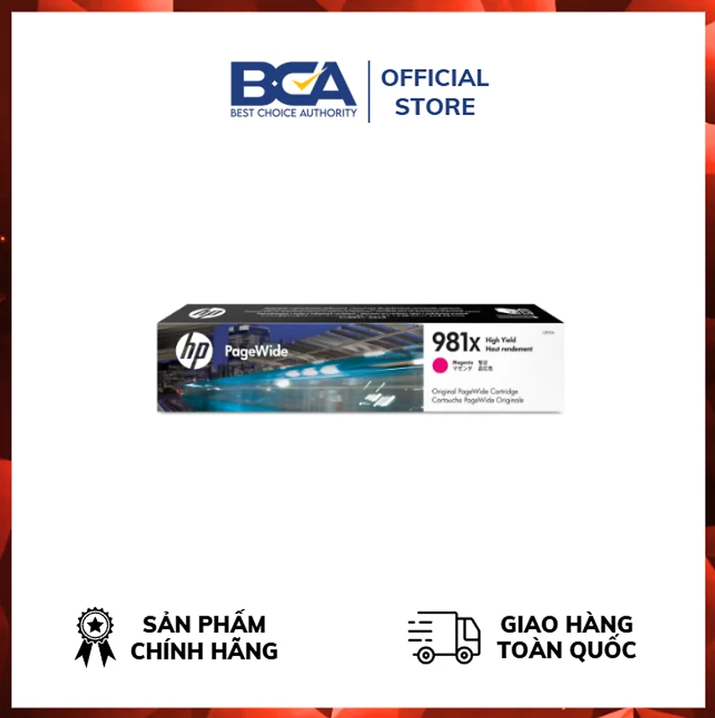 Mực in HP 981X High Yield Magenta Original PageWide Cartridge (L0R10A) - Hàng chính hãng