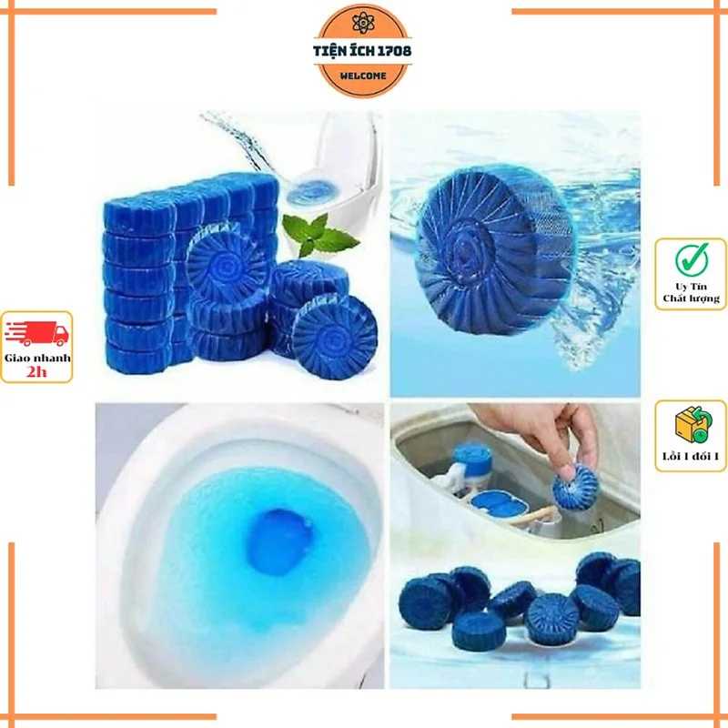 Viên tẩy Bồn Cầu Siêu Sạch Tẩy Sạch Mảng Bám Khử Mùi Hiệu Quả Diệt Vi Khuẩn An Toàn Tiện Lợi