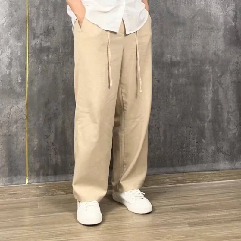 Quần ống suông nam nữ form rộng Nesa Shop, chất liệu Đũi linen, vài mát, dày dặn, quần dài nam nữ, phong cách đơn giản