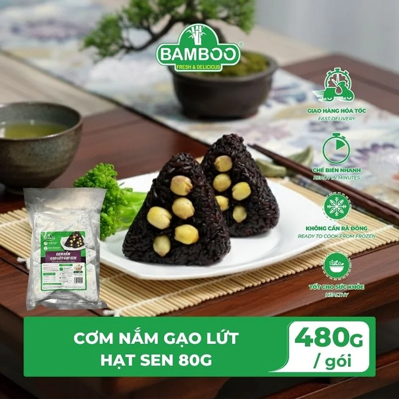 CƠM NẮM GẠO LỨT HẠT SEN 80G  (480G)