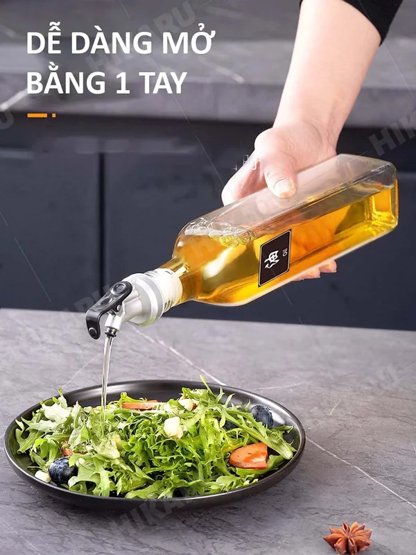 500ml Chai Đựng Dầu Ăn Nước Mắm, Bình Thủy Tinh Bọc Inox Cao Cấp Chai Đựng Gia Vị Thủy Tinh Bọc Inox 304,Bình Rót Dầu Ăn, Nước Tương, Nước Mắm hàng chính hãng - Giao Màu Ngẫu Nhiên - HŨ LỌ ĐỰNG GIA VỊ