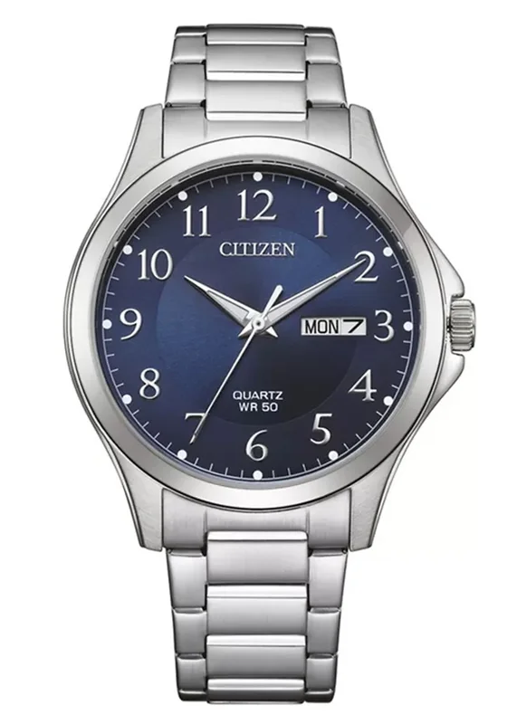 Đồng Hồ Nam Citizen Pin-Quartz Dây Thép Không Gỉ BF2021-82L - Mặt Xanh (41mm)