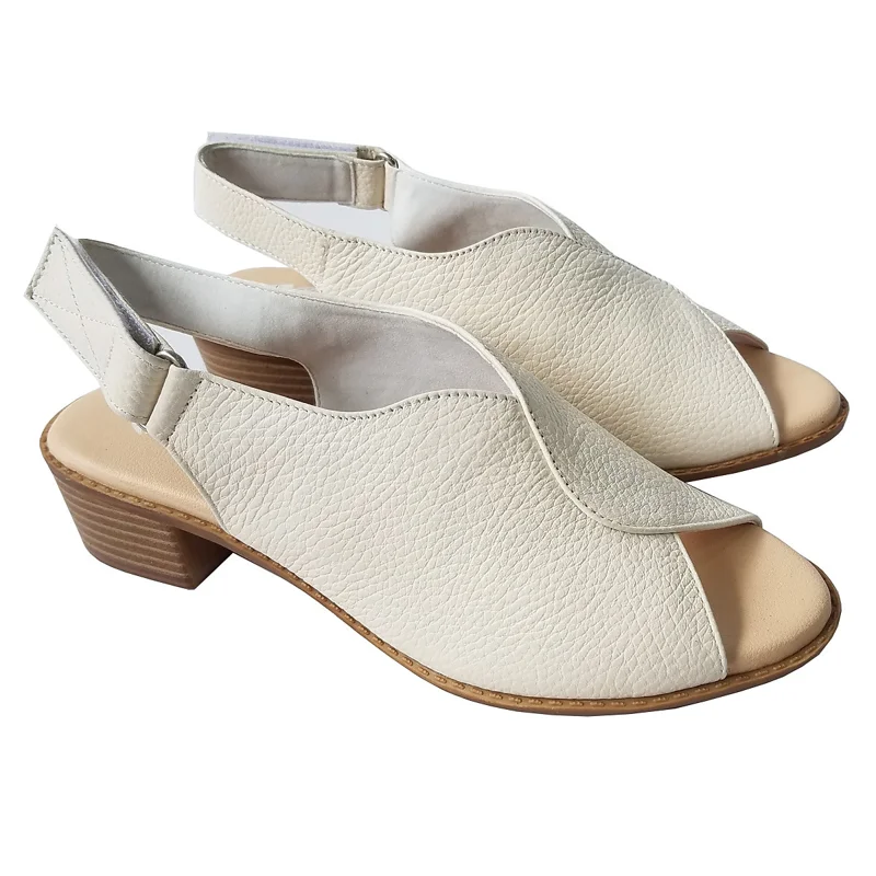 Giày Sandal Cao Gót Da Bò BIGGBEN Cao 4 Phân SDCG151