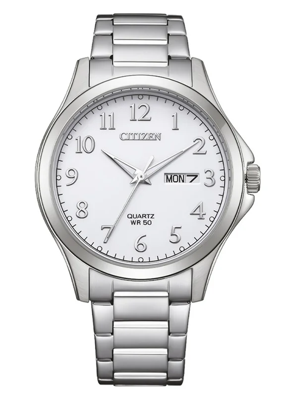 Đồng Hồ Nam Citizen Pin-Quartz Dây Thép Không Gỉ BF2021-82A - Mặt Trắng (41mm)