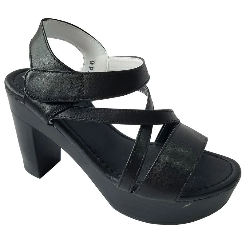 Giày Sandal Cao Gót Da Bò BIGGBEN Cao 8 Phân SDCG152